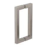 8X8SH – Glass Simple Back to Back Square Pull Handle, 8" Center to Center