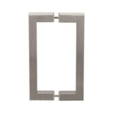 8X8SH – Glass Simple Back to Back Square Pull Handle, 8" Center to Center
