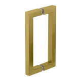 8X8SH – Glass Simple Back to Back Square Pull Handle, 8" Center to Center