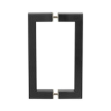 8X8SH – Glass Simple Back to Back Square Pull Handle, 8" Center to Center
