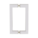 8X8SH – Glass Simple Back to Back Square Pull Handle, 8" Center to Center