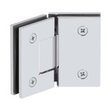 GEN535G - Glass Simple Genesis Square Profile 135 Degree Glass to Glass Shower Door Hinge, Factory Set 5 Degree Positive Close