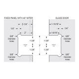 VER135G – Glass Simple Verona Square Profile 135 Degree Glass to Glass Hinge