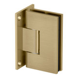 VIS0F – Glass Simple Vista Square Profile Wall Mount Hinge, Full Back Plate