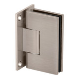 VIS0F – Glass Simple Vista Square Profile Wall Mount Hinge, Full Back Plate