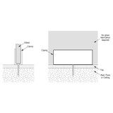 NFC12 - Glass Simple Wall-Mount No-Fab Glass Clamp for 1/2" Fixed Glass