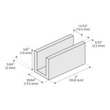 NFC38 - No Fab Glass Clamp for 3/8" Fixed Glass NFC38 - No Fab Glass Clamp for 3/8" Fixed Glass