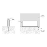 NFC38 - No Fab Glass Clamp for 3/8" Fixed Glass NFC38 - No Fab Glass Clamp for 3/8" Fixed Glass
