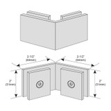 SC135 – 135° Glass to Glass Clamp, Square Profile SC135 – 135° Glass to Glass Clamp, Square Profile