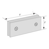 SC180 – Glass Simple 180° Glass-to-Glass Clamp, Square Profile