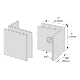 SC90SL – 90° Wall Mount Clamp with Small Leg, Square Profile 2” x 2” SC90SL – 90° Wall Mount Clamp with Small Leg, Square Profile 2” x 2”