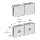SCTG – Glass Simple Operable Glass to Glass 180° Transom Clamp, Square Profile SCTG – Glass Simple Operable Glass to Glass 180° Transom Clamp, Square Profile