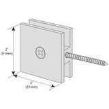 SCTW – Glass Simple Operable Wall Mount Transom Glass Clamp, Square Profile