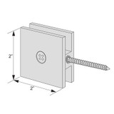 SCTW – Glass Simple Wall-Mount Operable Transom Glass Clamp, Square Profile
