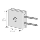 SCU2H – Glass Simple Wall Mount Clamp with Double Mounting Holes, Square Profile
