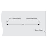 18TB – Glass Simple Single-Sided Tubular Towel Bar, 18” Center to Center