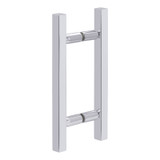6X6SLH – Glass Simple Back to Back Square Ladder Handle, 10” Overall Length, 6" Center to Center