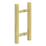 6X6SLH – Glass Simple Back to Back Square Ladder Handle, 10” Overall Length, 6" Center to Center