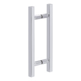 8X8SLH – Glass Simple Back to Back Square Ladder Handle, 12” Overall Length, 8" Center to Center