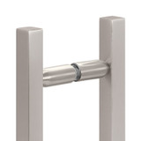 8X8SLH – Glass Simple Back to Back Square Ladder Handle, 12” Overall Length, 8" Center to Center