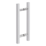 8X8SLH – Glass Simple Back to Back Square Ladder Handle, 12” Overall Length, 8" Center to Center