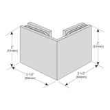 SC90G – 90° Glass to Glass Clamp, Square Profile SC90G – 90° Glass to Glass Clamp, Square Profile