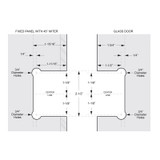 PLA535G - GS PLATO BEVELED PROFILE 135 DEGREE GLASS TO GLASS SHOWER DOOR HINGE – Compare to P1N545, PRES535