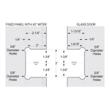 COL135G – COLUMBIA BEVELED PROFILE 135 DEGREE GLASS TO GLASS HINGE – Compare to C0L045, CLN135