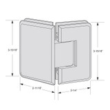 COL535G – COLUMBIA BEVELED PROFILE 135 DEGREE GLASS TO GLASS HINGE – Compare to C0L545, CLN535