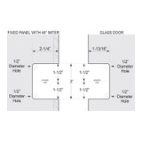 COL535G – COLUMBIA BEVELED PROFILE 135 DEGREE GLASS TO GLASS HINGE – Compare to C0L545, CLN535