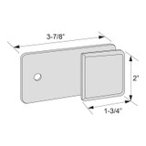 BCY – Glass Simple Wall-Mount Y In-Line Clamp, Beveled Profile