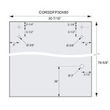 CORSDFP - Glass Simple 3/8" Clear Tempered Stock Sliding Glass Door - Finger Pull Cutout for Coronado Series - In-Store Pick-Up Only