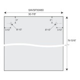 SAVSP - Glass Simple 3/8” Clear Tempered Stock Fixed Glass Panel for Savannah Series - In-Store Pickup Only