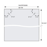 SAVSP - Glass Simple 3/8” Clear Tempered Stock Fixed Glass Panel for Savannah Series - In-Store Pick-Up Only