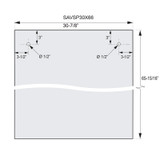 SAVSP - Glass Simple 3/8” Clear Tempered Stock Fixed Glass Panel for Savannah Series - In-Store Pick-Up Only