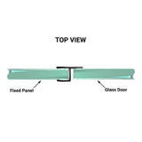CDSEL - Glass Simple Clear Door Stop with Extended Hard and Soft Leg “h” Seal for 3/8" Glass, 95" Length