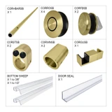 COR78 - Glass Simple Coronado 180° Sliding Shower Door System
