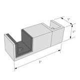 CORGU - Glass Simple Bottom Door Guide for Coronado Sliding Shower Door System CORGU - Glass Simple Bottom Door Guide for Coronado Sliding Shower Door System