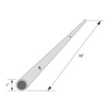 CORHBAR – Glass Simple Header Bar for Coronado Sliding Shower Door System 78” Long