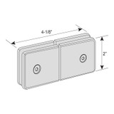 BCTG – Glass Simple Operable Glass to Glass 180° Transom Clamp, Beveled Profile