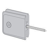 BCTW - Glass Simple Operable Wall Mount Transom Glass Clamp, Beveled Profile