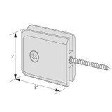 BCTW - Glass Simple Operable Wall Mount Transom Glass Clamp, Beveled Profile