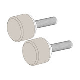DAYDK - Glass Simple Pull/Towel Bar, Extended Stud Replacement Knob