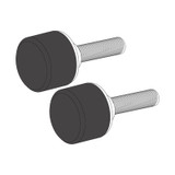 DAYDK - Glass Simple Pull/Towel Bar, Extended Stud Replacement Knob