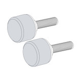 DAYDK - Glass Simple Pull/Towel Bar, Extended Stud Replacement Knob