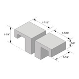 PJDK2 – Glass Simple Paddle-J Style-Door Knob Double Sided