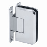 POR0H - Glass Simple Portland Beveled Profile Wall Mount Shower Door Hinge, H Back Plate