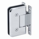 POR0H - Glass Simple Portland Beveled Profile Wall Mount Shower Door Hinge, H Back Plate