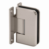 POR0H - Glass Simple Portland Beveled Profile Wall Mount Shower Door Hinge, H Back Plate