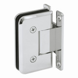 POR0H - Glass Simple Portland Beveled Profile Wall Mount Shower Door Hinge, H Back Plate